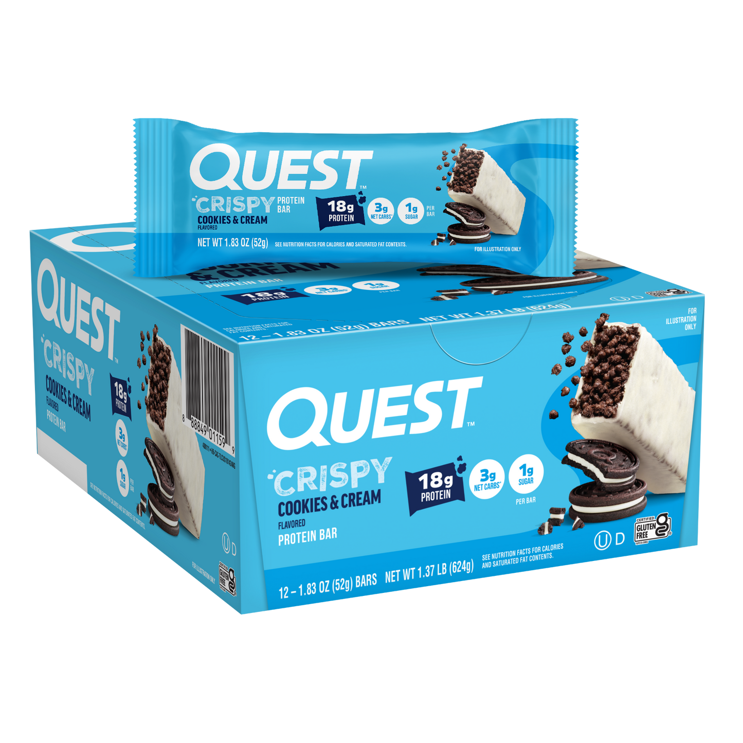 cookies-and-cream-crispy-hero-protein-bars-x9 400111_QN_USA_Pkg_Crispy_ProteinBar_CAC_12ctCarton_3D_Composite_Force.png